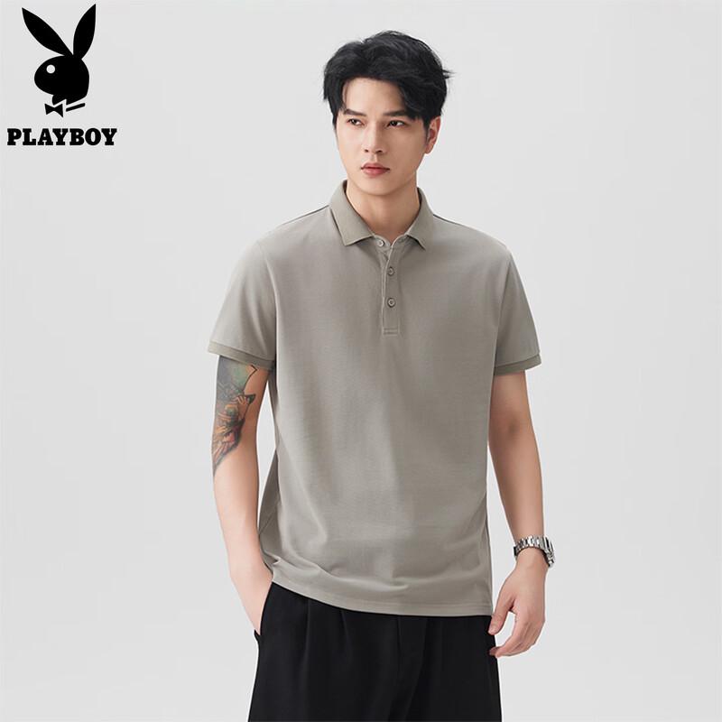 

Playboy Men s Loose Fit Short Sleeve Polo T-Shirt L