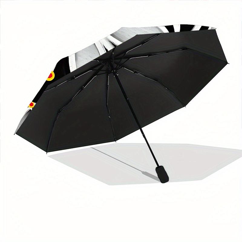 1pc Floral Mandala Design Automatic Open/Close Umbrella, Umbrella with cartoon Design, Portable Compact Umbrella for Men & Women, Good Holid