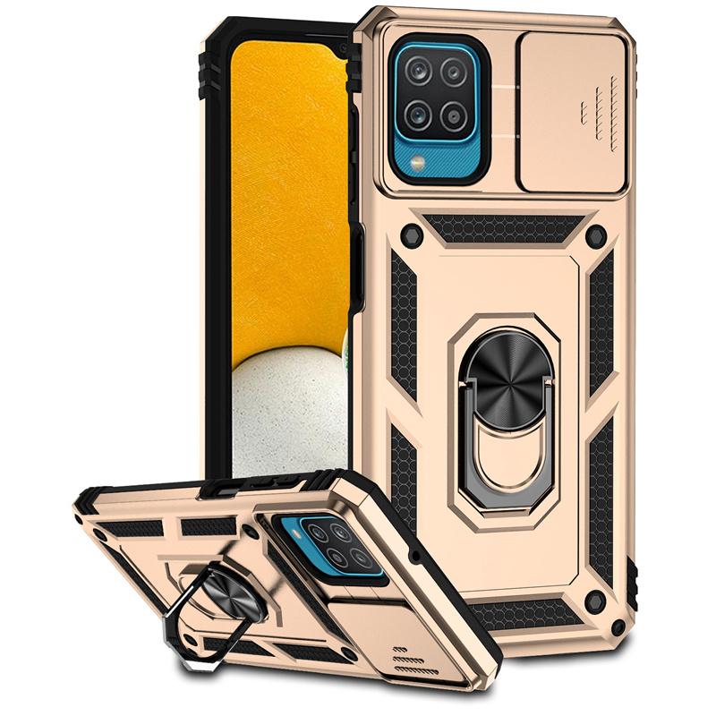 Armor Slide Camera Case For Samsung Galaxy A12 A22 A32 A52 A72 M33 M53 M23 Magnet Holder Ring Cover For GalaxyA52S  A 32 Funda