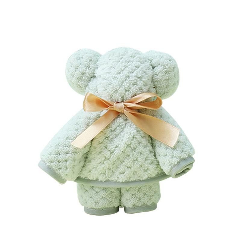 Coral Fleece Bear Shaped Towel Gift Box Set For Wedding Return Gifts Baby Souvenirs Creative Plush Hand Towels For Events KTY