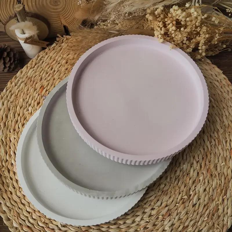 DIY Resin Silicone Mold Striped Circular Cut Vase Moon Candle Water Drop Shaped Storage Box Ornament Handicrafts Decoration Kit