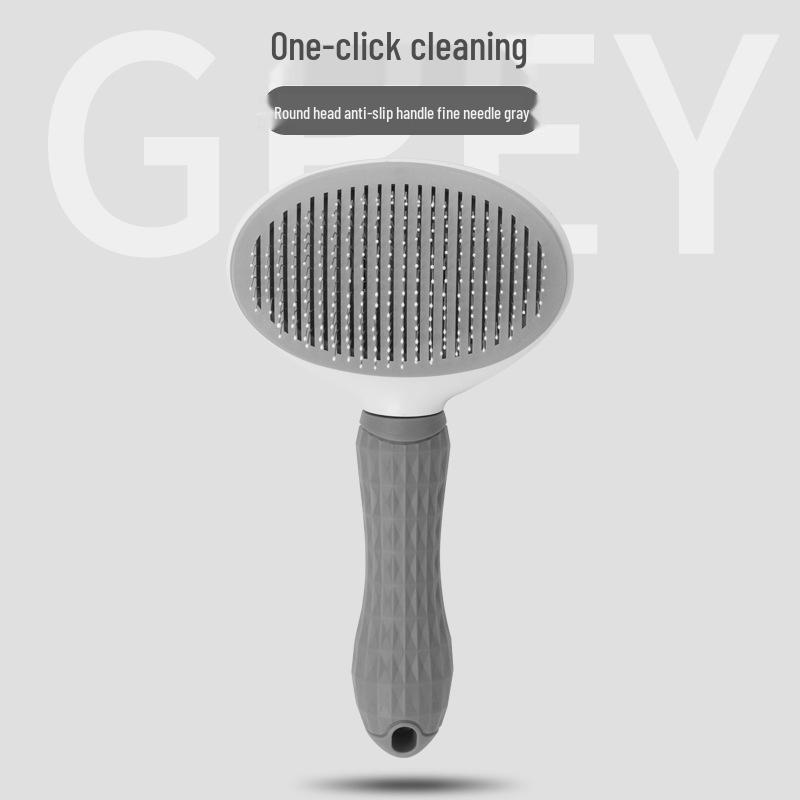 Stainless Steel Pet Shedding Comb for Cats & Dogs - Detangling Slicker Brush with Fine Teeth