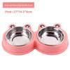 Pet Bowls, Plastic Cartoon Frogs, Double Bowls, Pet Stainless Steel Bowls, Pet Feeders, Cat Bowls, Dog Basins, Pet Supplies