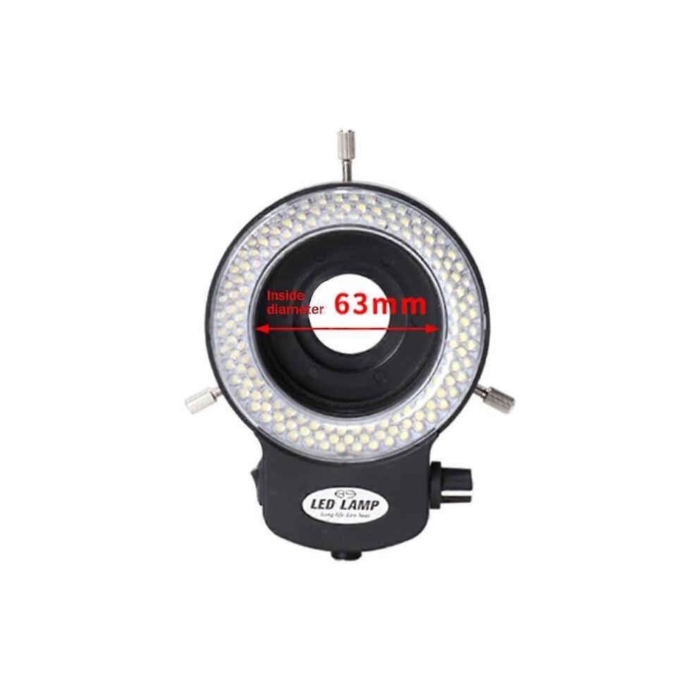 Microscope Light- Ring Light Adjustable 144 Lamp Beads LED Light Source Industrial Microscope Ring Illuminator -EU Plug