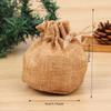 Burlap Drawstring Plant Pot Cover – Rustic Succulent Planter Bag for Indoor Decor & Gift Packaging