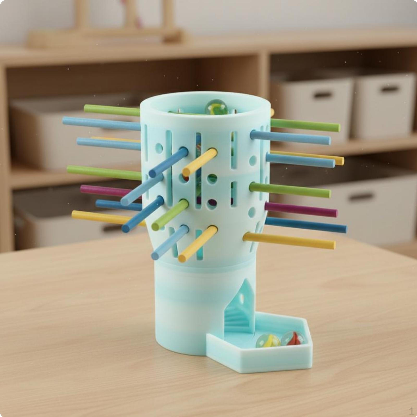 Balance Game Educational Pick up Toy Early Learning Marble Structure for Preschoolers,