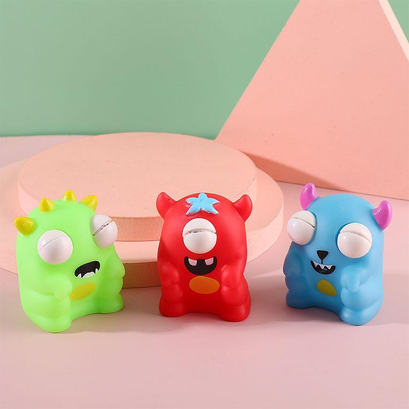 Creative Squeeze Cartoon Blasting Eye Monster Decompress Pranks Decompression Vent Toy Gifts K28