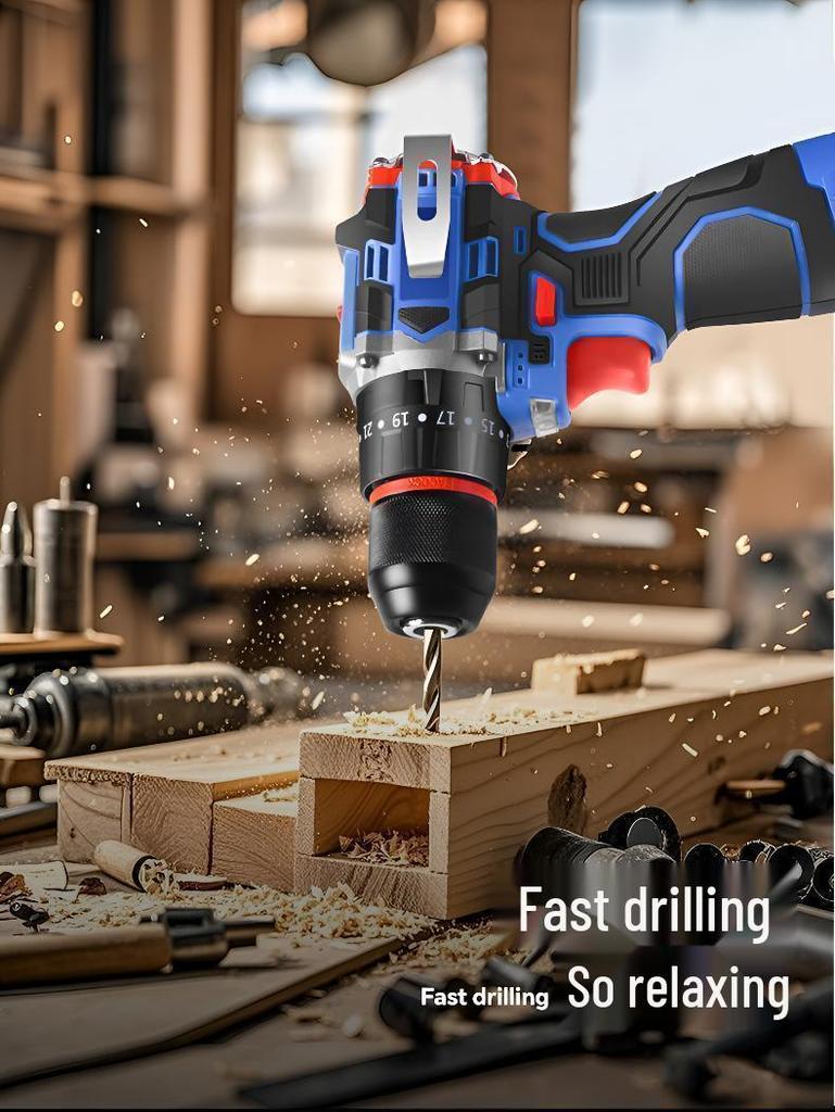 Jianlong Brushless High-Power Multifunctional Rechargeable Electric Drill & Screwdriver