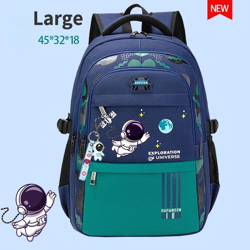 New Kids Backpack Cartoon Astronaut Teenages Schoolbag Primary Waterproof Backpack Boys Girls Orthopedic Mochila Infantile