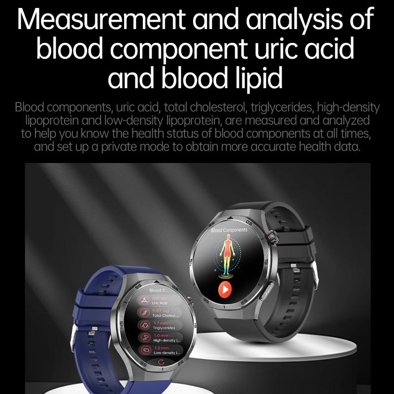 2025 New High Precision ECG+PPG Lipids Uric Acid Smart Watch Men Blood Pressure Body Fat Health NFC Sport Call Smartwatch for HUAWEI
