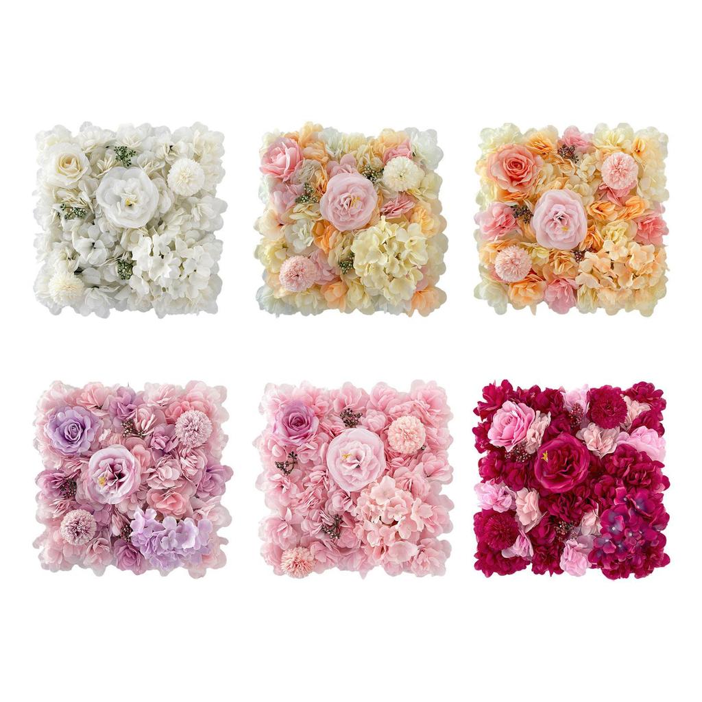 Flower Wall Panel Romantic Banquet DIY Background 13.78inchx13.78inch Table Runner Decor for Wedding Event Stage Ceremony Home