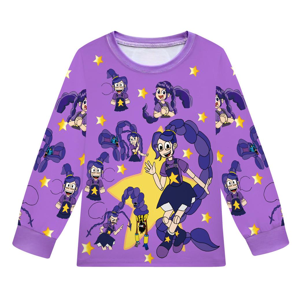 19762 Kids Girls Lily Lovebraids Playtime Printed Long Sleeves T-Shirt Pants Sets