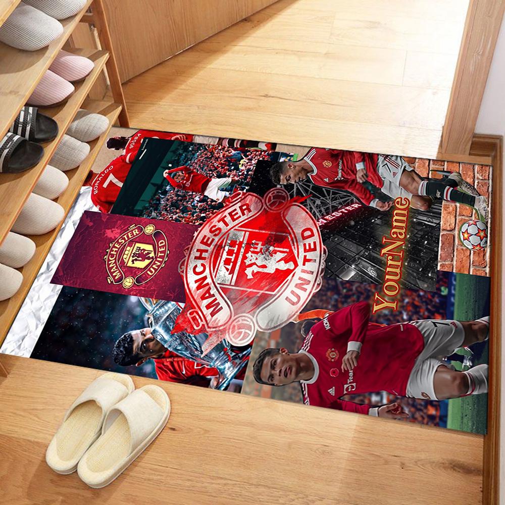 Manchester Personalized Text Floor Rug Office Rug Perfect for Dining Room Entryway Playrooms Study room Antislip Carpet Office home decor