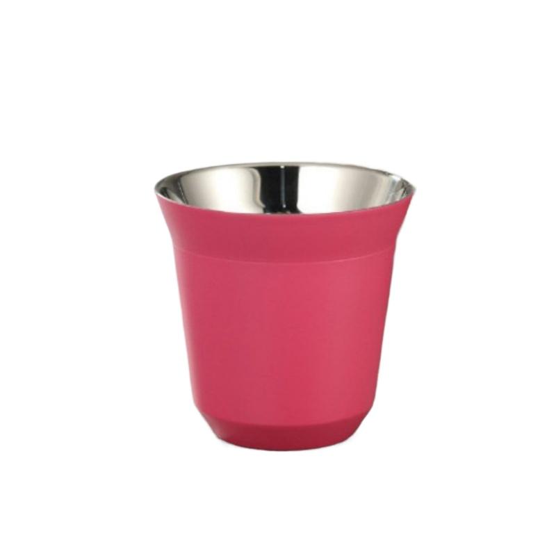 1pcs Stainless steel 304 coffee cup, double-layer small glass, Italian espresso cup, insulated cup, 80ml 80ml розы красного
