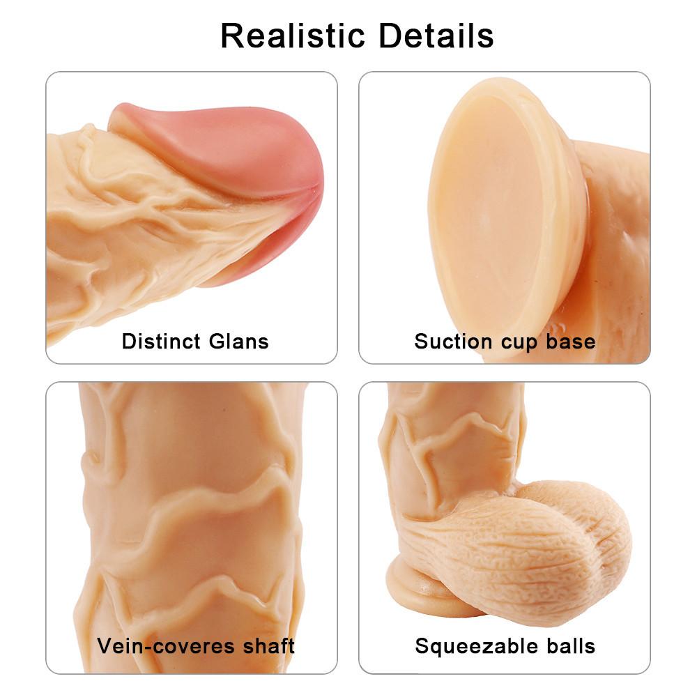 MoDi Realistic Dildos Soft Thick Penis Huge Phallus Erotic Big Dick Sex Toys for Women Masturbation