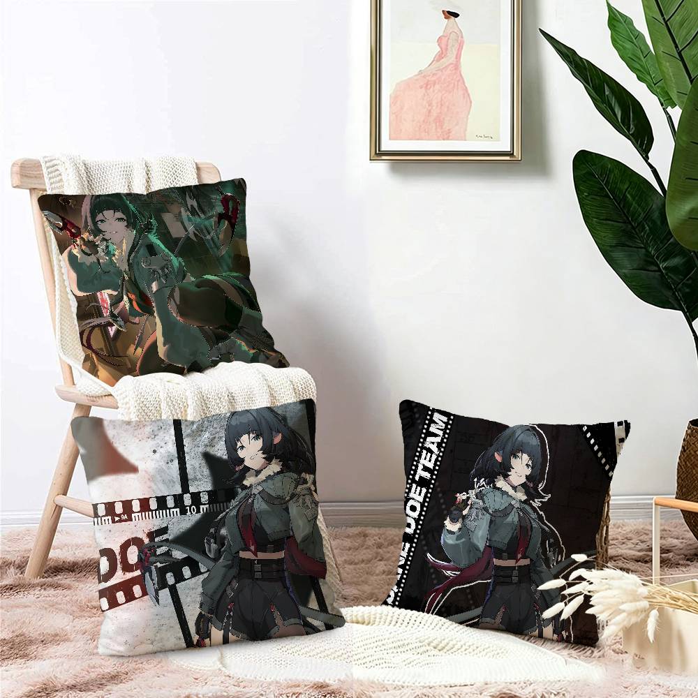 Anime Gaming Zenless Zone Zero Jane Doe Pillow Gifts Home Office Furnishings Bedroom Sofa Car Cushion Cover case 45x45cm