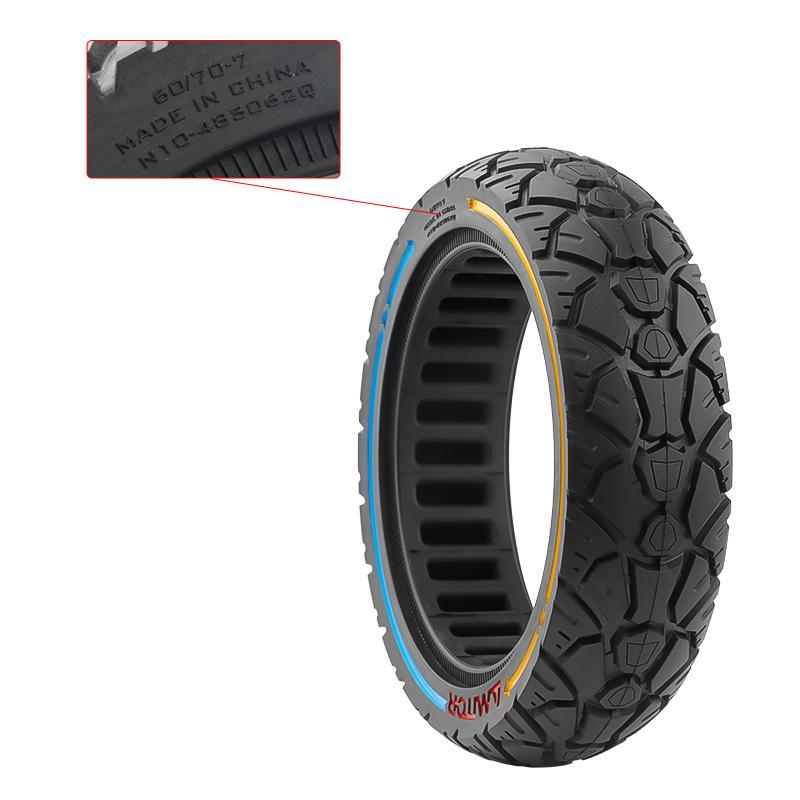 AMITOR 10-inch Electric Scooter Anti-Slip Rubber Off-Road Tire, 60/70-7 48.5mm Slot