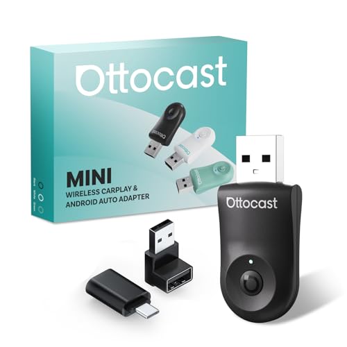 

OTTOCAST Mini 2025 Новейший беспроводной адаптер CarPlay/Android Auto, Мини-адаптер, совместимый с оригинальным проводным CarPlay/Android
