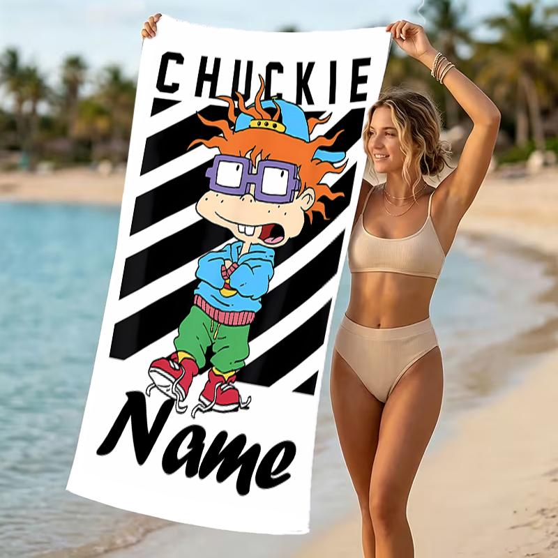 Customizable personalized beach towels Rugrats themed designs.Suitable for the beach, yoga, sports;ideal as beach accessories