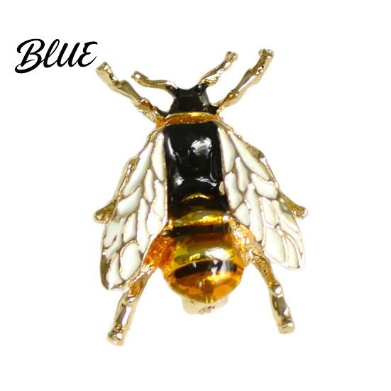 Anti-exposure Buckle Brooch Pin Small Bee Shape Decorative with Black