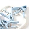Foshine Folding Stainless Steel Clothes Drying Hanger, 2-Pack, 24 Clothes Pinch Hangers, Portable Hanger, Travel Hanger, Blue, Purple