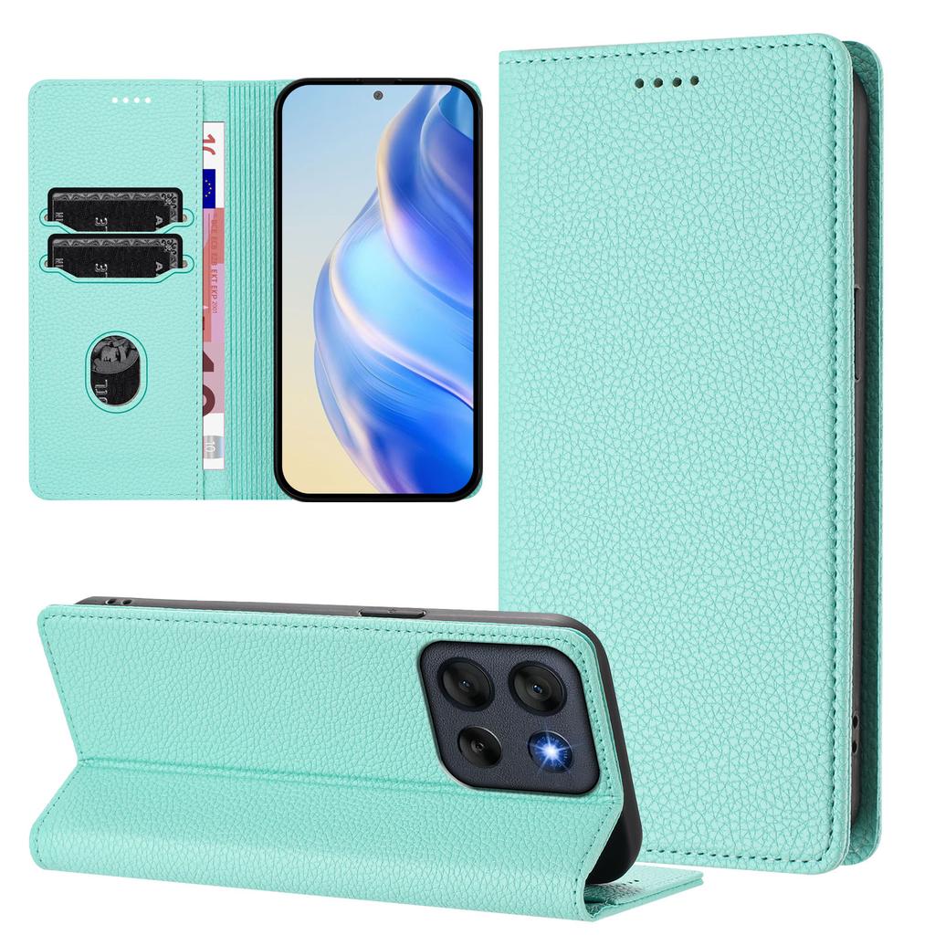 For Motorola Moto G56 5G Wallet Case RFID Blocking Litchi Texture Leather Mobile Cover