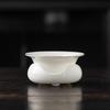 Suet Jade Porcelain Tea Leak Tea Filter Set Household White Porcelain Tea Filter All-ceramic Mesh Tea Compartment Accessories Tea Filter