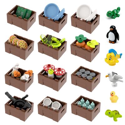 Hotdog&Container Box Building Blocks Compatible Major Brand Kids Assembled Toys 30150 Early Learning MOC Handmade Design