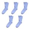 5 Pairs Crew Socks for Women Ribbed Knit Slouch Boot Socks Breathable Crochet Long Piles Socks for High School Girls