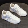 Mesh Weiße Schuhe für Damen Frühling und Sommer Neu Vielseitig Atmungsaktiv Leder Plateau Freizeitsneaker