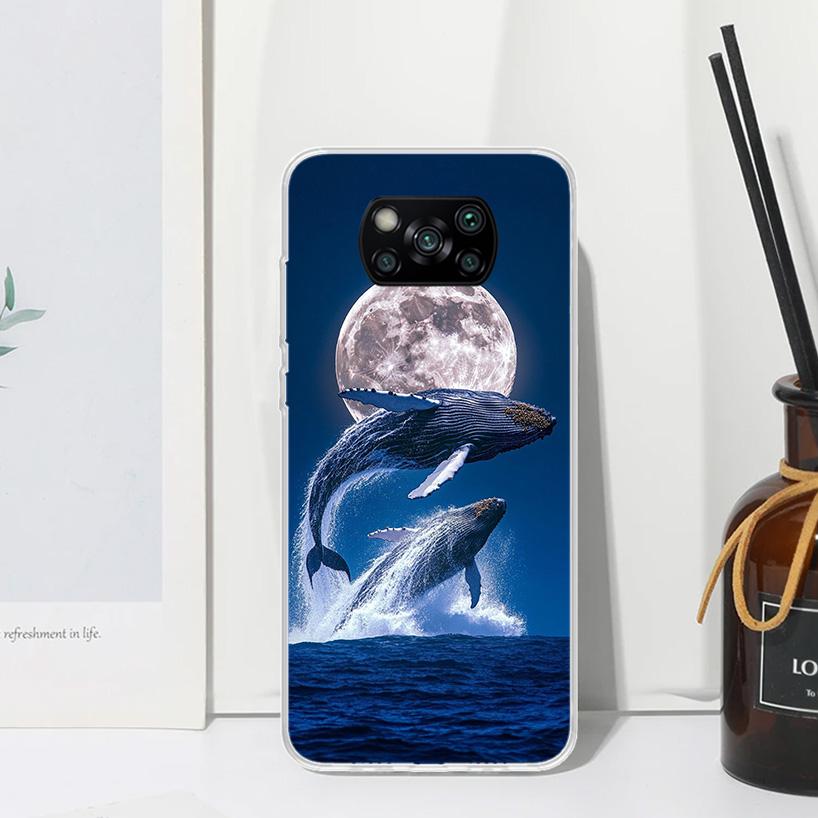 

Humpback Whale Sea Giant Phone Case For Xiaomi Poco X7 X6 X5 M7 M8 Pro F7 Ultra Redmi 15C 15 13C 13 12C 12 10 10C 10A Art Fundas Xiaomi Poco M8