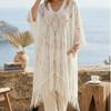 Sun Protection Bohemian Shawl Plus Size Crochet Top Women Simple Knit Hollow Out Top  Women