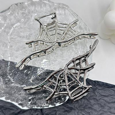Kovový drápek do vlasů pavučina Silný úchop Klipový držák Halloweenská sponka do vlasů Příslušenství pro večírky a každodenní nošení