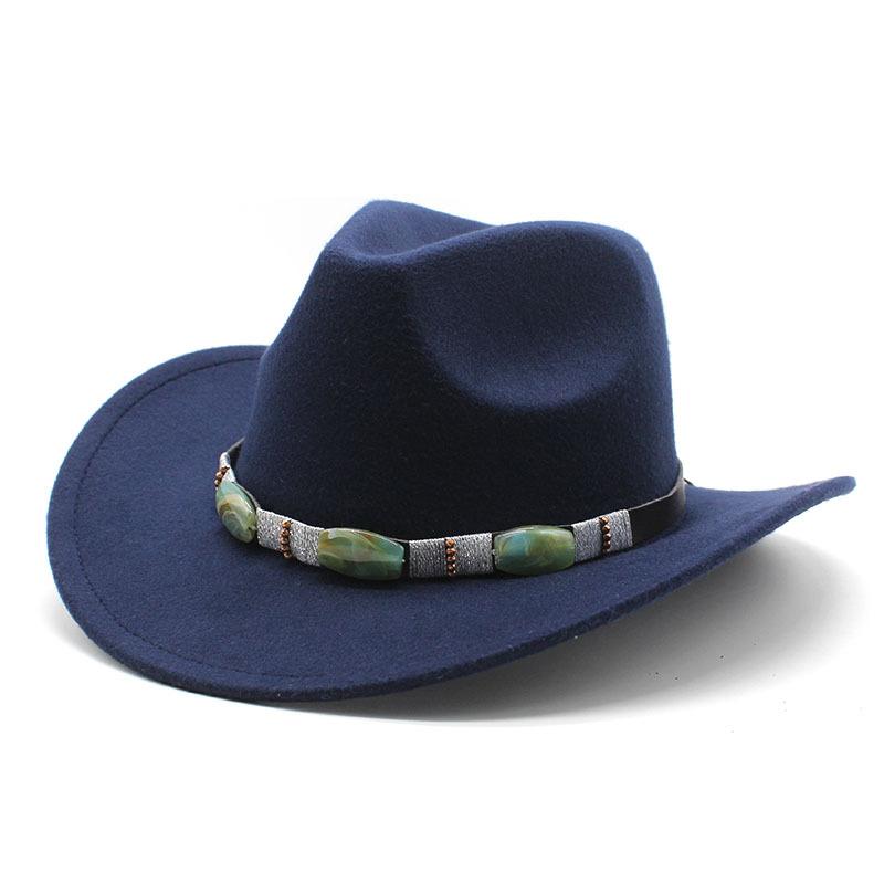 Wind Minority Style Accessories Woolen Western Cowboy Top Hat Men'S And Women'S Couple Hat
