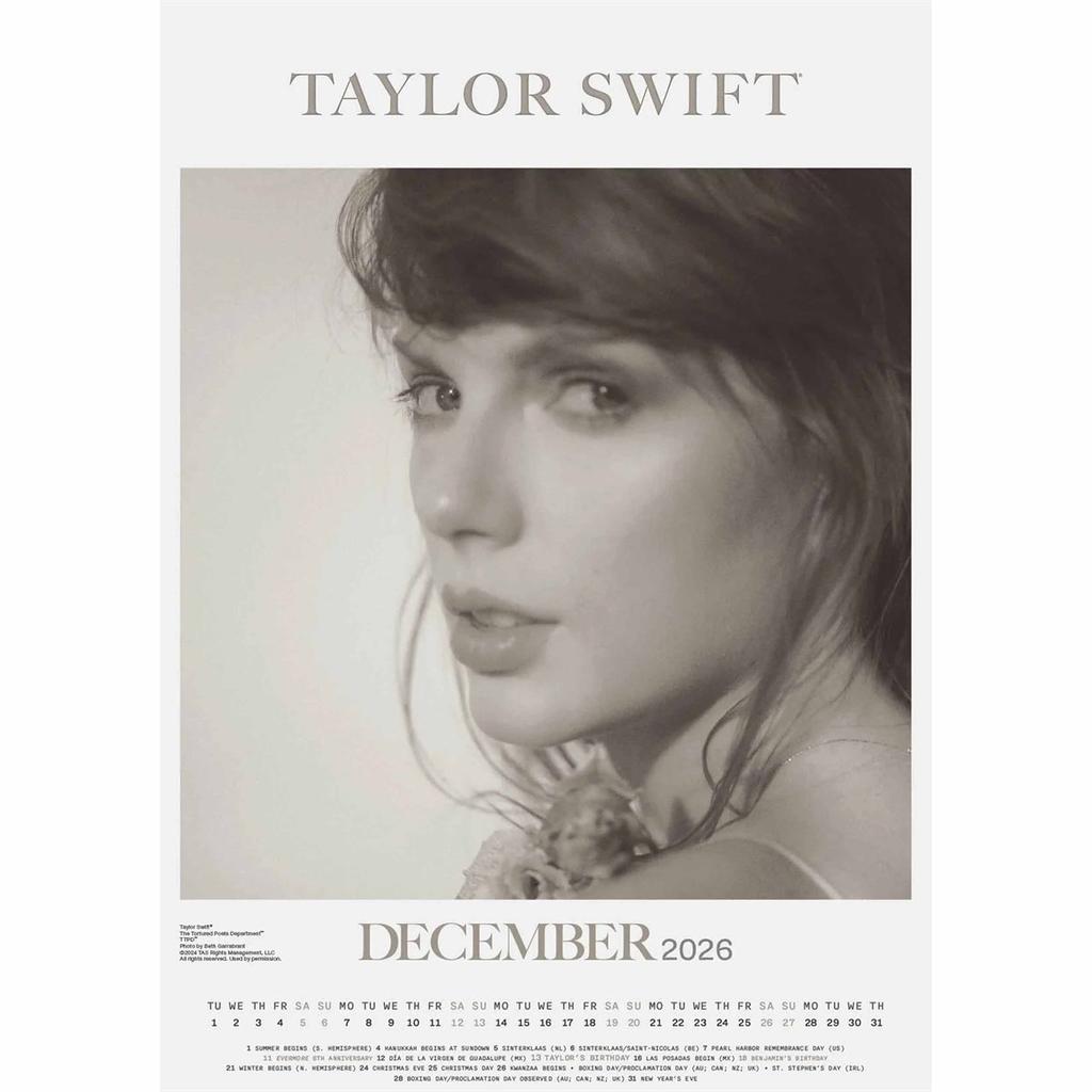 Taylor Swift 2026 A3 Wall Calendar