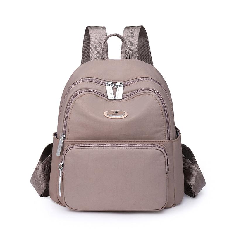 Schoolbag Women's Casual Backpack Wholesale Korean Version Trendy Solid Color Travel Backpack Nylon Oxford Cloth Small Backpack