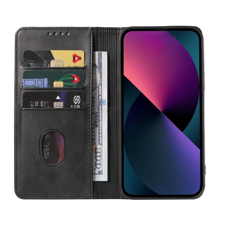 Custodia in Pelle a Flip Magnetica con Texture di Vitello per Samsung Galaxy A33 5G