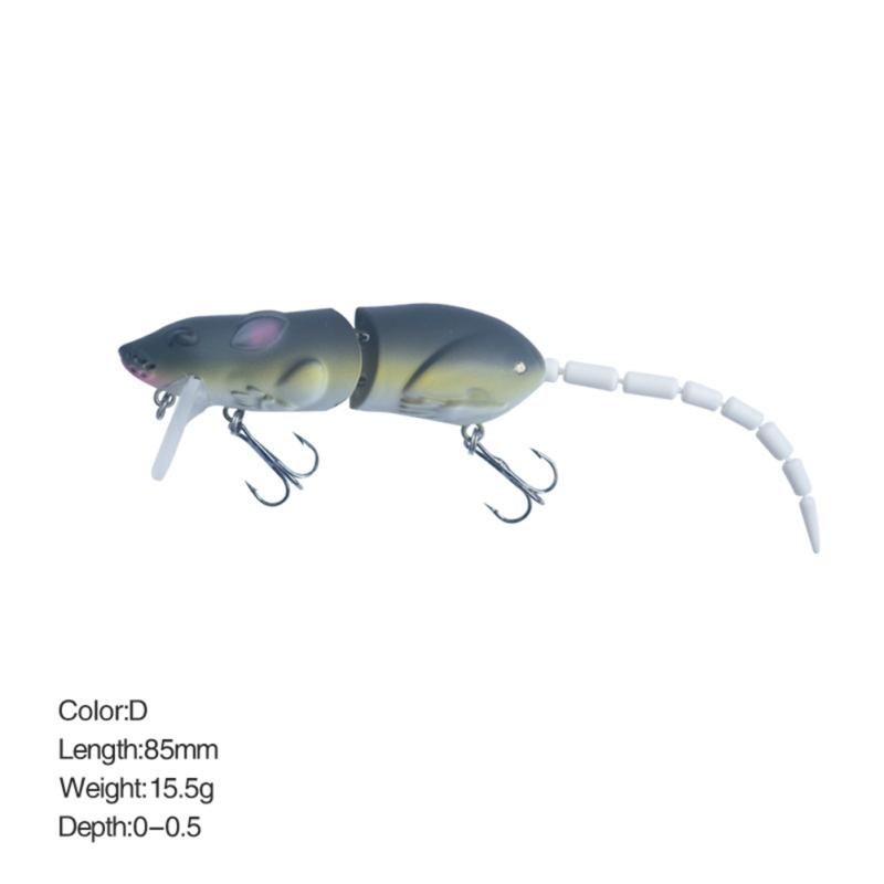 

15,5 г/15,5 см. Приманки для риболовлі на мишу, минь, що виляє хвостом. Повільно тоне. Штучна підроблена наживка 9008 Риболовля D