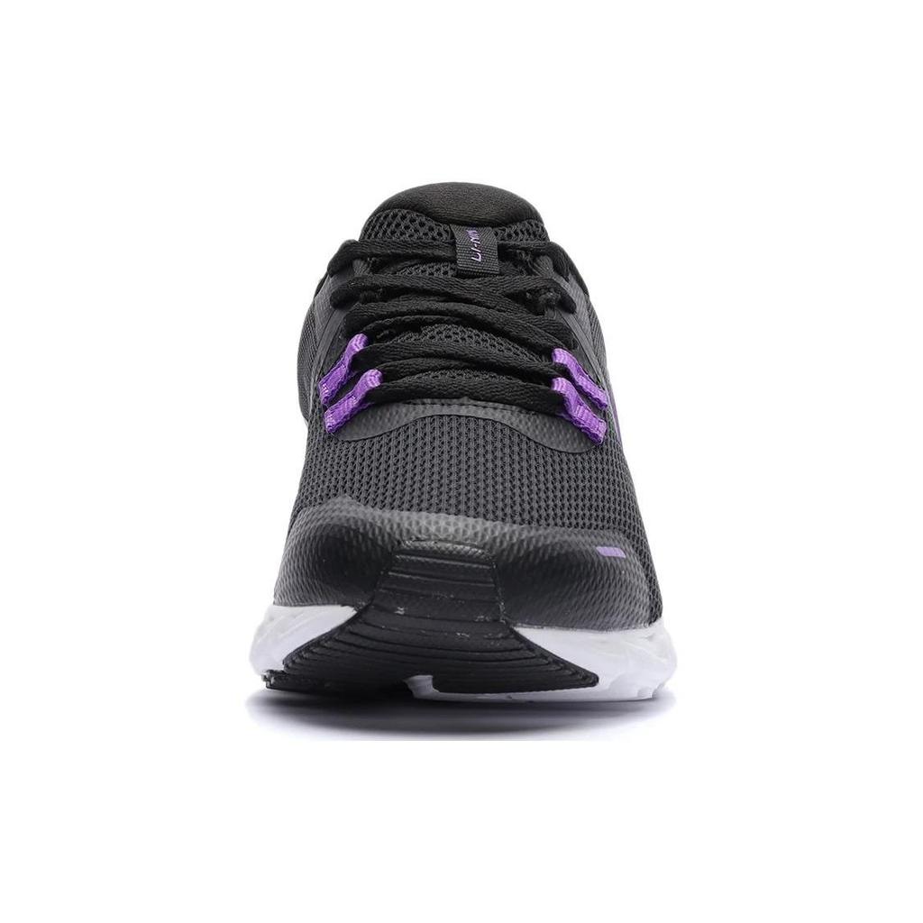 Li Ning Sports Lifestyle Series Comfortable Lightweight Shock Absorption Non-Slip Low-Top Casual Shoes Women Casual Shoes Black Purple AGLR306-2