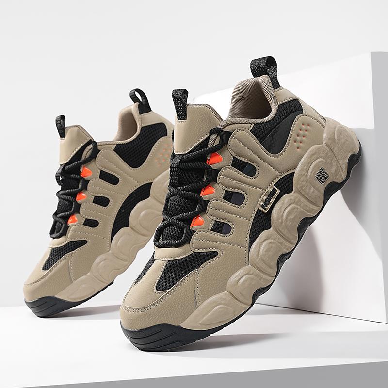 

Мужские кроссовки Новые массивные кроссовки Мужские дышащие сетчатые Белые повседневные кроссовки Теннисные Мужские на платформе На шнуровке Вулканизированная обувь 48 бежевый