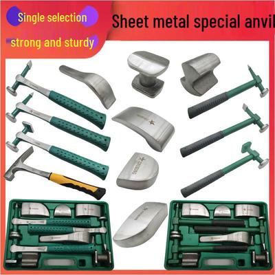 Multifunktionales Blechhammer-Set: Enthält Amboss, Schleifpapier, Eisenhammer, Liner und Werkzeug zur Reparatur von konkaven Oberflächen