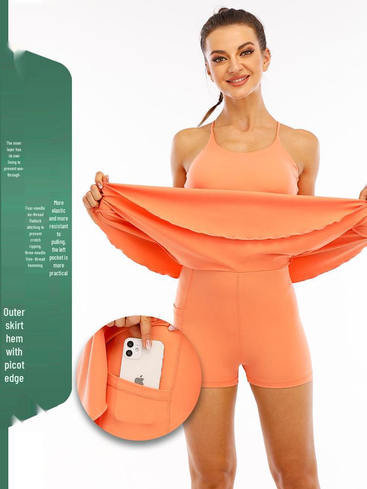 Outdoor Quick-Dry Yoga Sling Jumpsuit for Sports, Golf, Tennis, and Badminton