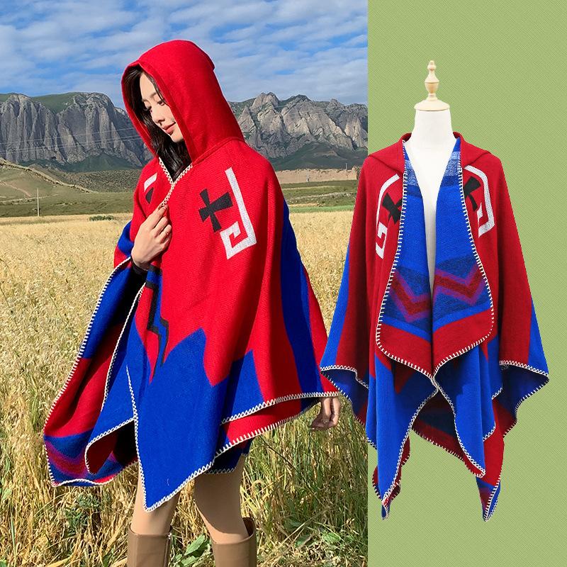 Pele amigável e respirável quente e versátil casa, outono e inverno xale de viagem feminino, capa grossa, cobertor de ar condicionado