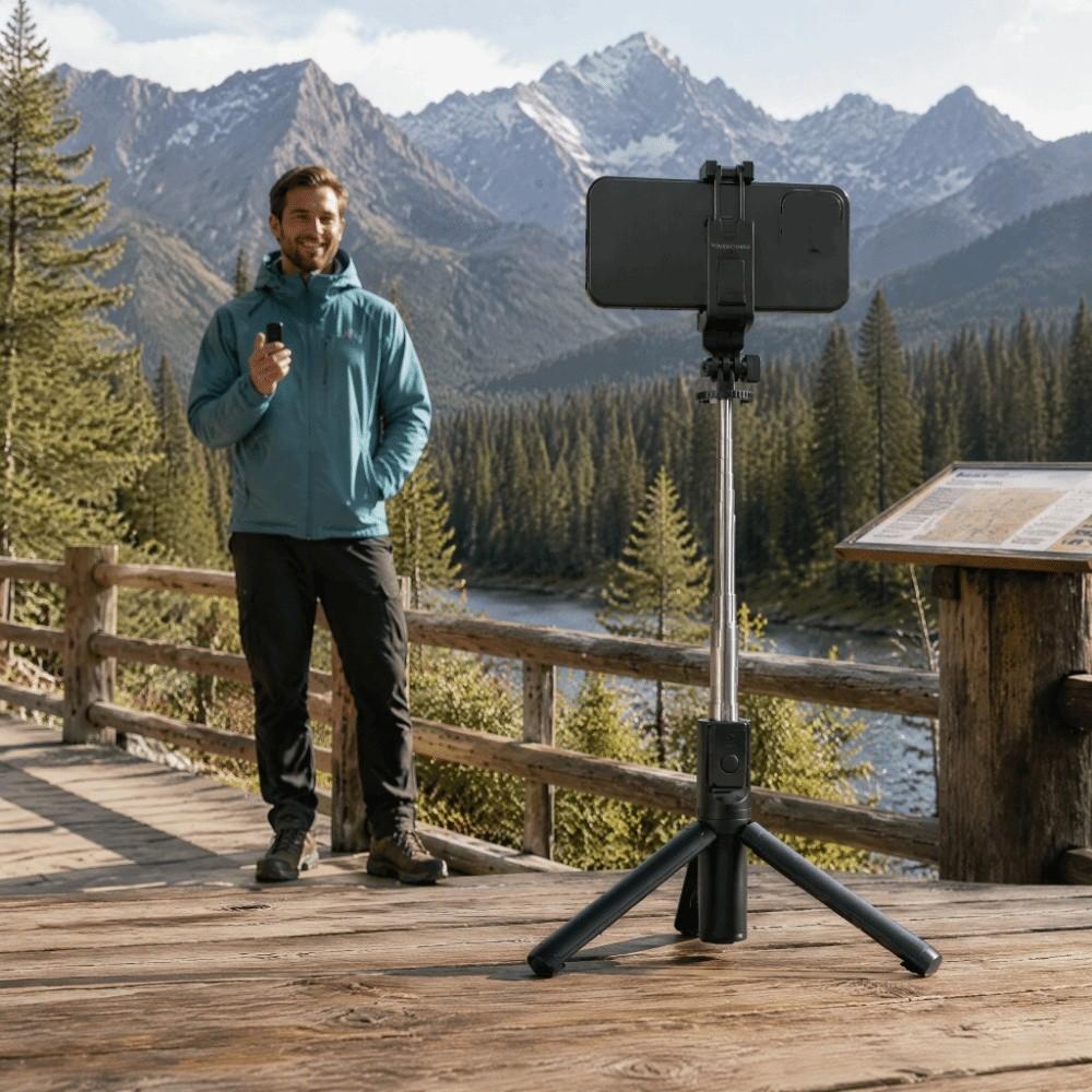 Bluetooth Remote Selfie Stick Tripod Extendable Pole Bluetooth Selfie Stick Streaming