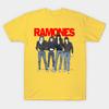T-shirt Homme Noir Imprimé Ramones Impression Transfert Sans Découpe Coton T-shirt