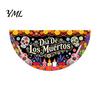 Durable Polyester Bunting Day of The Dead Skull Banner, Marigold Print Fiesta Decorative Wall Hanging Flag, Colorful Sugar Outdoor Yard Party