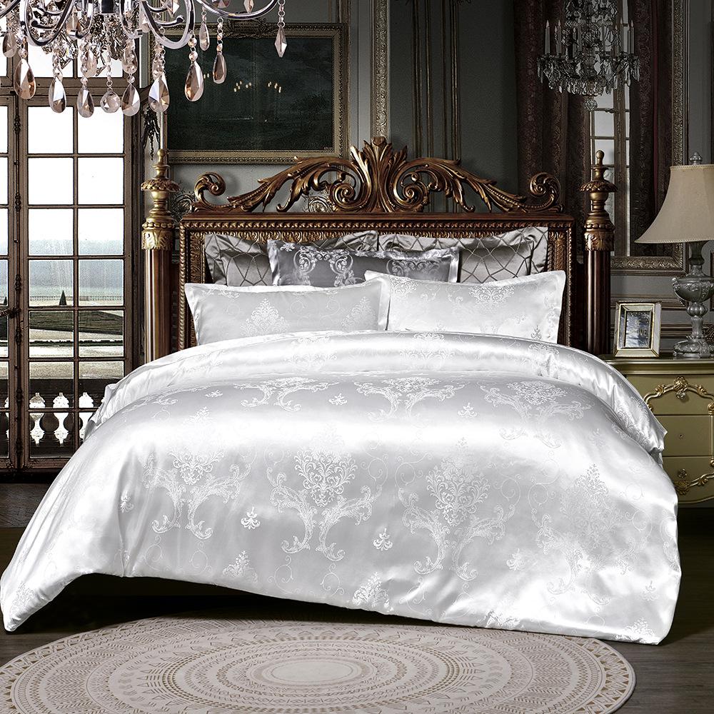 Wedding Bedding European Jacquard Quilt Set Three-Piece American Bed Sheet Embossing