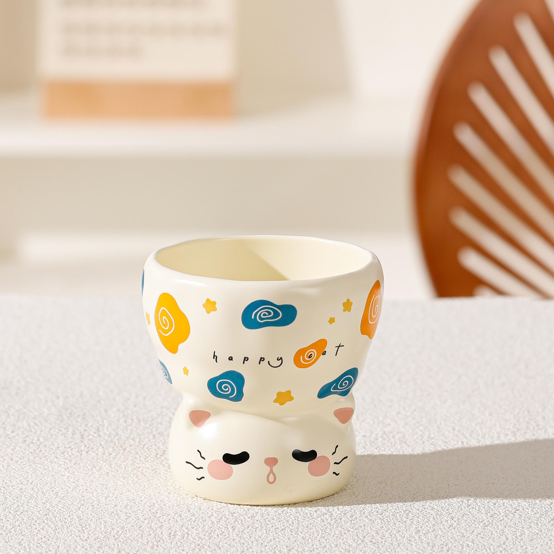 Милая мультяшная животная керамическая чаша креативная повседневная чашка домашняя кофейная чашка подарок на баллы сувенир ≈370ml