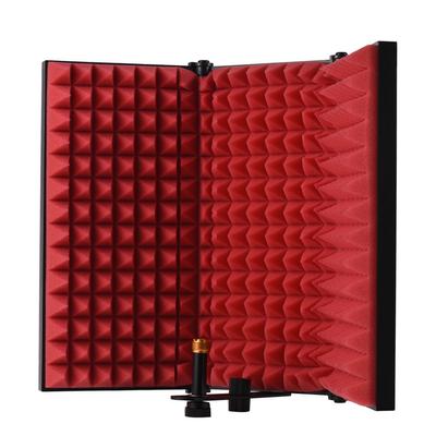 3-türiges professionelles Studio-Aufnahmemikrofon-Isolationsschild, faltbarer Pop-Filter, Mikrofonwind