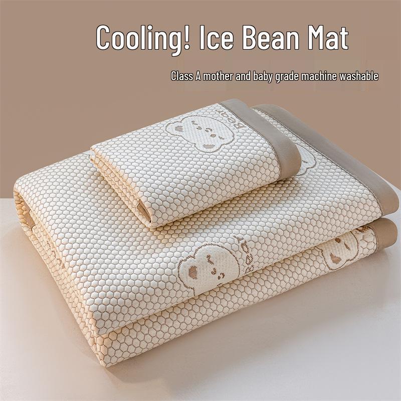 

Охлаждающий коврик из ледяного шелка класса А для мамы и ребенка: Летний стирающийся комплект-тройка для использования в общежитии 90x200cm - Mat Only